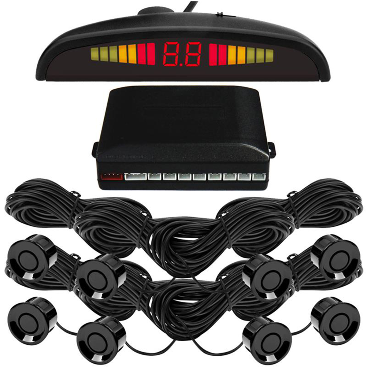 2c3f6b694201decb21e6f7c5bcafe6eb KIT 8 SENSORES DE ESTACIONAMIENTO GUARDTEX NEGRO - Imagen 1