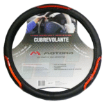 CUBREVOLANTE CUERO M REFLECTIVO NEGRO/ROJO (37-39 CM)