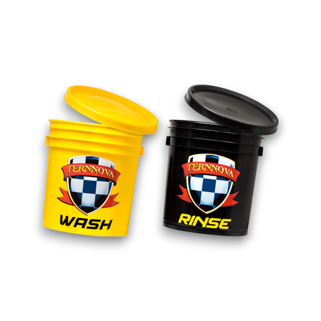 BALDES PAR DE BALDES CON TAPA TERNNOVA X 10L WASH & RINSE - Imagen 1