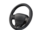 CUBREVOLANTE TUNNIG M CUERO NEGRO CON DETALLE GRIS (37-39 CM) - Imagen 2