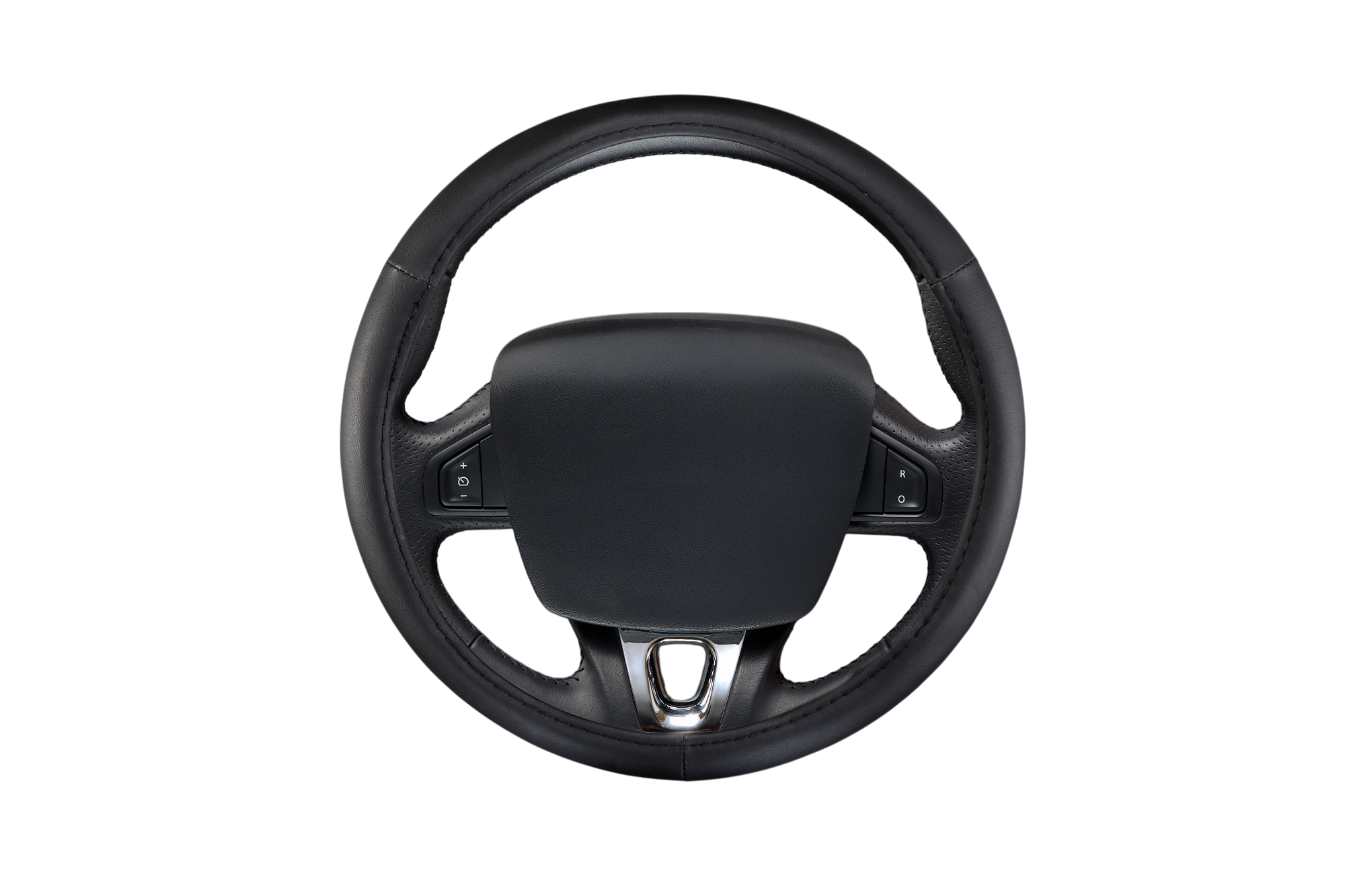 cv002-3 CUBREVOLANTE TUNNIG M CUERO NEGRO CON DETALLE GRIS (37-39 CM) - Imagen 1