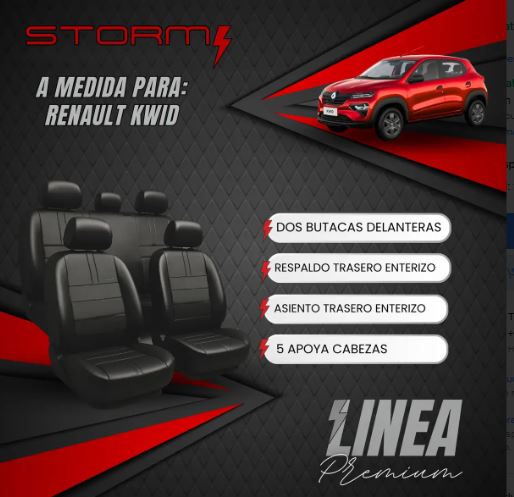 Captura kwid FUNDA RENAULT KWID 2 BUT C/AP CAB, ASIENTO Y RESPALDO ENTERO - Imagen 1