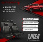 FUNDA HILUX 2016/23 D/C 2 BUT C/AP BRAZO/GUANTERA, ATE Y RTE