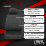 FUNDA SPIN 2020/24 2 BUT DEL, ASIENTO TRASERO Y RESP 1/3 2/3 - Imagen 8