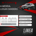 FUNDA LOGAN SANDERO 2 BUT, ASIENTO ENTERO Y RESPALDO 1/3 2/3