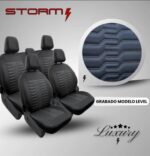 FUNDA LUXURY COROLLA 2010/15 2 BUT C/AP B ASIENTO Y RESP ENT - Imagen 4