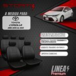 FUNDA COROLLA 2016/21 2 BUT, ASIENTO ENTERO Y RESP 1/3 2/3