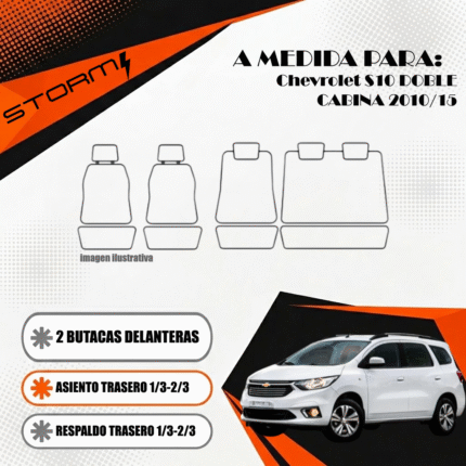 FUNDA SPIN 2020/24 2 BUT DEL, ASIENTO TRASERO Y RESP 1/3 2/3
