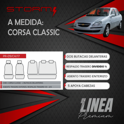 FUNDA CORSA CLASSIC, 2 BUT+ AT ENT y RESP 1/3-2/3
