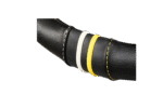 CUBREVOLANTE TUNING M NEGRO COSTURA BLANCA/AMARILLA (37-39CM) - Imagen 3