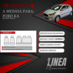 FUNDA FORD KA 2016, 2 BUT, AT ENT Y RT 1/3-2/3