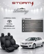 FUNDA LUXURY COROLLA 2009/14 2 BUT, APOYA BRAZO, AT ENT Y RT 1/3-2/3