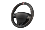CUBREVOLANTE TUNING M NEGRO COSTURA BLANCA/ROJA (37-39CM) - Imagen 4
