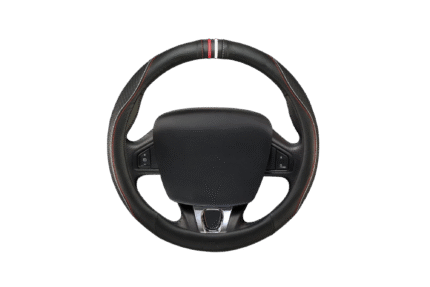 CUBREVOLANTE TUNING M NEGRO COSTURA BLANCA/ROJA (37-39CM)