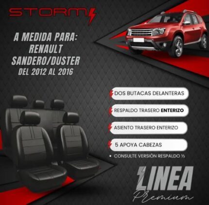 FUNDA DUSTER/SANDERO 2012/16, 2 BUT, AT Y RESP ENT