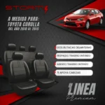 FUNDA  COROLLA 2010/15 2 BUT C/AP B ASIENTO Y RESP ENT