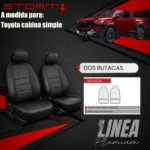 Fundas Asientos Toyota Cabina Simple 2 Butacas C/ap Cabeza