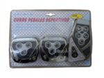 Pedalera Tunning 3 Piezas Pedales Plastico Deportivo De Auto Negro