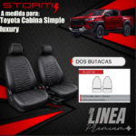 Fundas Asientos Toyota Cabina Simple 2 Butacas Luxury