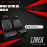 Fundas Asientos 2 Butacas Univ Luxury Costura Blanca