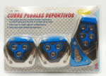 Pedalera Tunning 3 Piezas Pedales Plastico Deportivo De Auto Azul