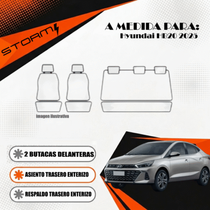 FUNDA ASIENTO HYUNDAI 2025, 2 BUT, AT Y RT ENTERIZOS